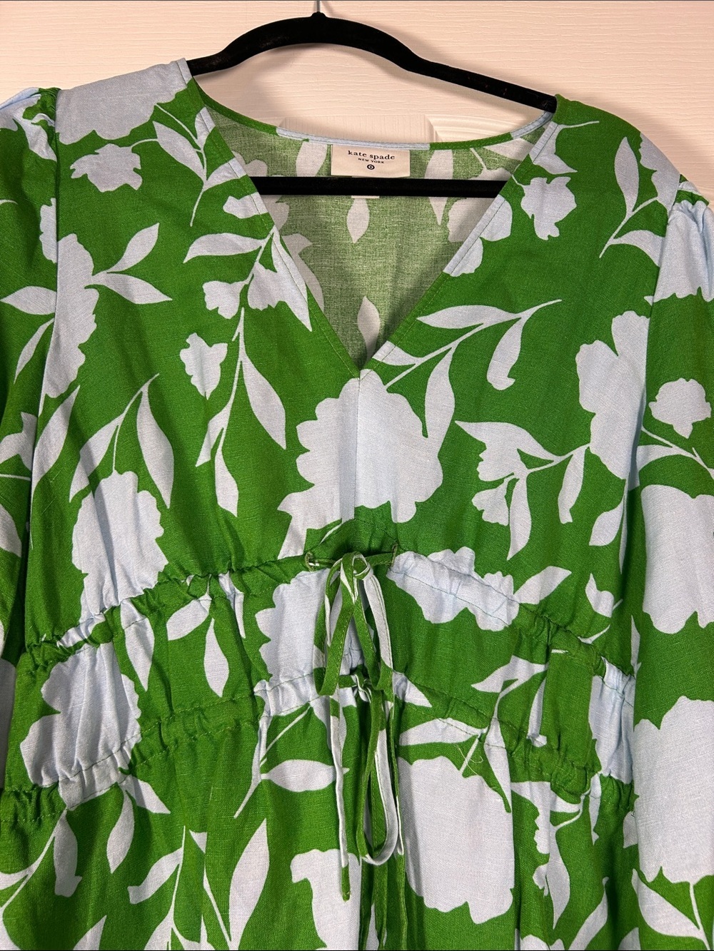 kate spade for Target Green and Light Blue Floral Maxi Dress size M - Picture 3 of 8